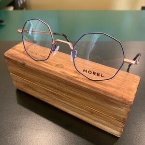 MOREL 20147K. Color BM03 Matte Rose Gold & Purple. 46mm Octagon Frame